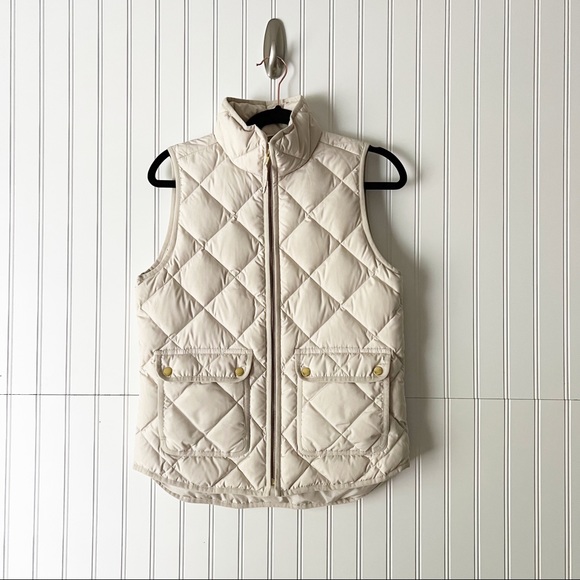 J. Crew Jackets & Blazers - J. Crew Ivory Quilted Down Vest for Women